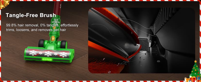 Cordless Vacuum Cleaner, 46Kpa//500W/55Mins Vacuum Cleaners for Home, Self-Standing Stick Vacuum, LED Display & Anti-Tangle, Lightweight Rechargeable Vacuum for Carpet, Floor