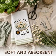 Gifts for Plant Lovers, Plant Lady Mom Birthday Gift, Funny Best Friend Housewarming New Home Gift, Decorative Towel 16x24in Gardening Gifts for Women Funny Kitchen Towels, B0G568ZDJH