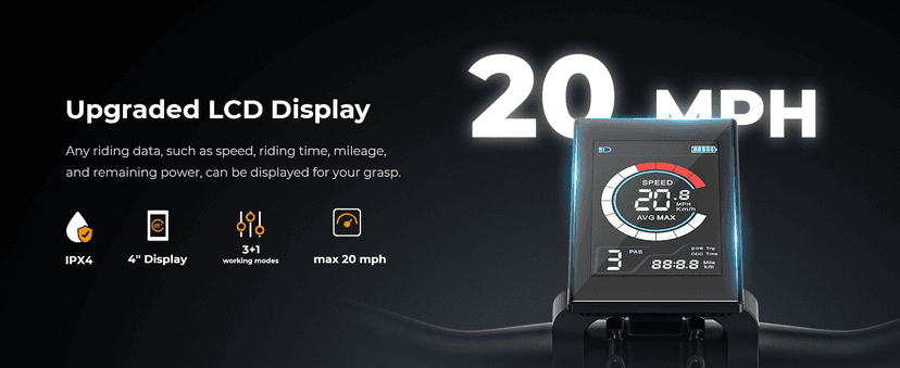 Jasion EB5 Electric Bike for Adults with Peak 1000W Brushless Motor, 40Miles 20MPH Commuting Electric Mountain Bike with 360Wh Removable Battery, 7-Speed, 26" Tires and Front Fork Suspension