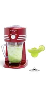 Nostalgia Snow Cone Shaved Ice Machine - Retro Table-Top Slushie Machine Makes 20 Icy Treats - Includes 2 Reusable Plastic Cups & Ice Scoop - Retro Red
