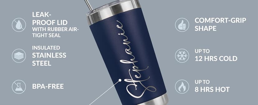Personalized 30oz Tumbler with Engraved Name | Red Stainless Steel Travel Mug with Slider Lid | Vacuum Insulated Coffee Cup | Custom Gift for Women & Men, Birthday, Christmas B07CNBSP8V