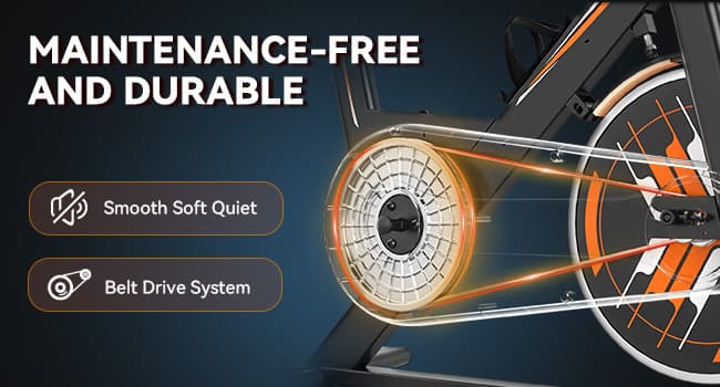 Exercise Bike, Wenoker Stationary Bike for Home, App Supported Indoor Bike with Silent Belt Drive, Heavy Flywheel, Multi-grips Handlebar and Upgraded Digital Display