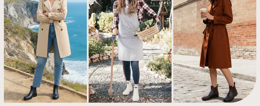 Asgard Women's Ankle Rain Boots Waterproof Chelsea Boots