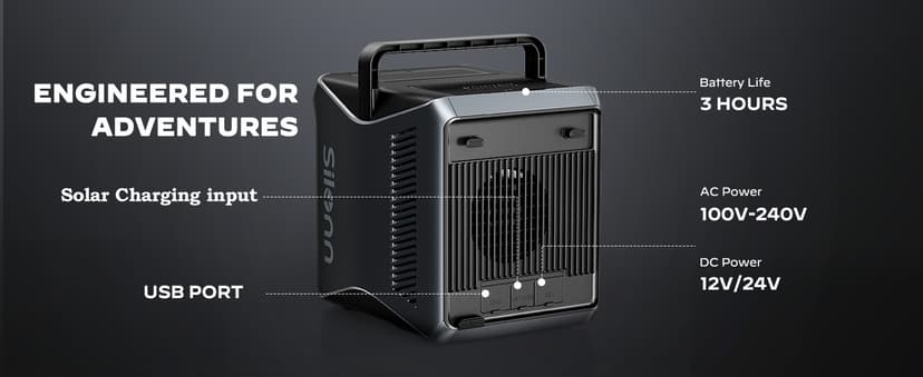 Silonn Battery-Powered Ice Maker with 4-Power, RV Ice Maker Countertop 12V/24V Car Charger 100-240V AC Solar-Ready, Portable Ice Machine 9 Cubes/6 Mins 22lbs/Day Auto-Clean for Camping RV Home Outdoor