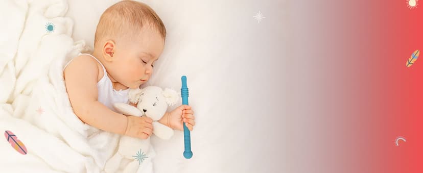 Bebecan Teething Sticks for Babies 36+ Months – Super Soft Silicone Teething Aids, Infant Oral Soothing Relief Back Molars, Multicolor 6-Pack