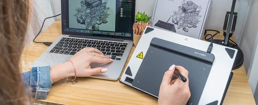 Drawing Tablet XPPen StarG640 Digital Graphic Tablet 6x4 Inch Art Tablet with Battery-Free Stylus Pen Tablet for Mac, Windows and Chromebook (Drawing/E-Learning/Remote-Working)