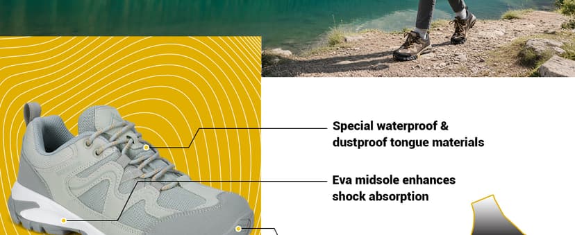 CC-Los Women's Lightweight Waterproof Hiking Shoes for Walking, Outdoor & Climbing Size 5.5-11