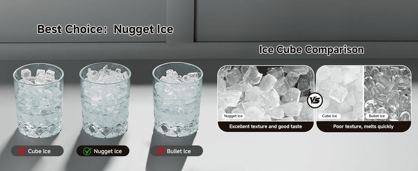 COTLIN Commercial Nugget Ice Maker, 250 lbs/Day Ice Machine with 7 lb Storage Bin, 3-in-1 Smart Modes, SECOP Compressor, Energy Efficient, ETL Certified, Ice Maker for Commercial and Home