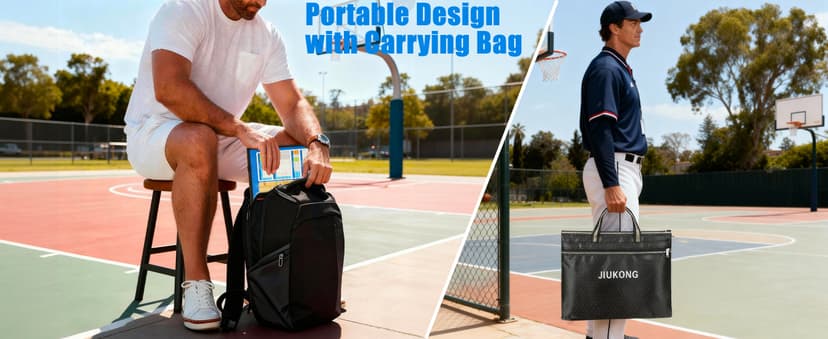 Magnetic Basketball Coaching Board – Portable Dry Erase Whiteboard with Fence Clip, Magnets & Carry Bag, Foldable Basketball Clipboard for Coaches, Ideal Coach Gift