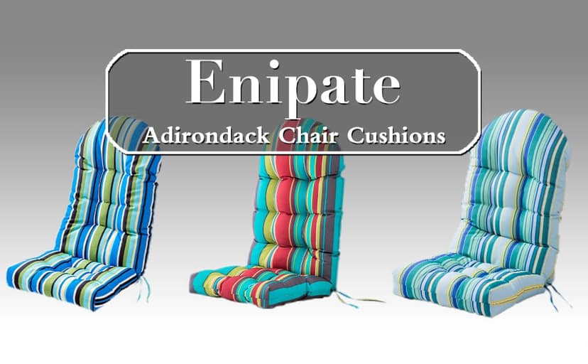 Enipate Weather Resistant Adirondack Chair Cushions High Back Indoor Outdoor Patio Tufted Thicken Lounge Cushion Seat Pads