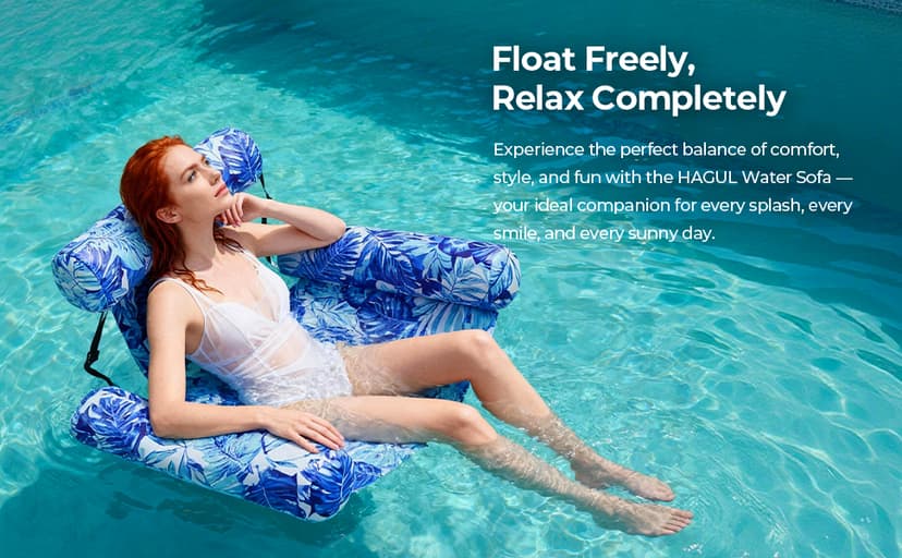 Inflatable Pool Float for Adults – Heavy Duty Floating Lounge Chair & Pool Noodle for Summer, Beach, Lake & Pool Parties – Comfortable Water Lounge for Relaxing & Fun
