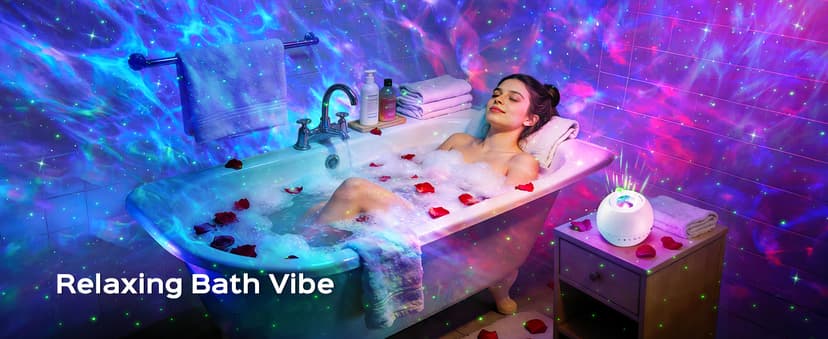 Birthday,Christmas,7 Brightness,Green Star,4 Speed,Bluetooth,Remote,Timer,Teen,Bedroom Decor,Party,Relax,Led Lights,Lava Lamp One Fire Galaxy Projector,15 Colors,Gifts for Girls&Women&Boys,White Noise B0DCYLKPWB