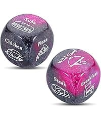 Anniversary Steel Gifts for Him Her Date Night Dice Gift for Boyfriend Girlfriend Wife Husband Couple Women Men Food Dice Decider Sweetest Day Birthday Wedding Valentines Christmas White Elephant