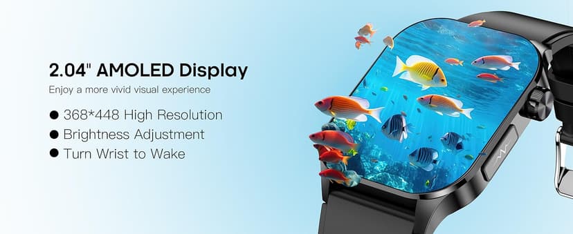 Advanced Health Smartwatch for Women Men with Real-Time Monitoring of Heart Rate, Blood Oxygen, Body Temperature, Blood Pressure, Sleep Auality and Stress Levels.Always-On Display, for Android & iOS