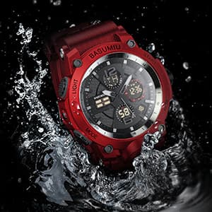 Pienolan Mens Sports Wrist Watches Analog Digital Tactical Military Watch Waterproof Gold Watches for Men