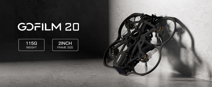 Caddxfpv Walksnail Gofilm 20 FPV Drone – 4K/60FPS Moolight Kit,Supports with camera for 4k recording,160°FOV micro drone with camera,Lightweight 115g racing drone,22ms Low Latency,ELRS Receiver,for Indoor & Outdoor FPV Flying