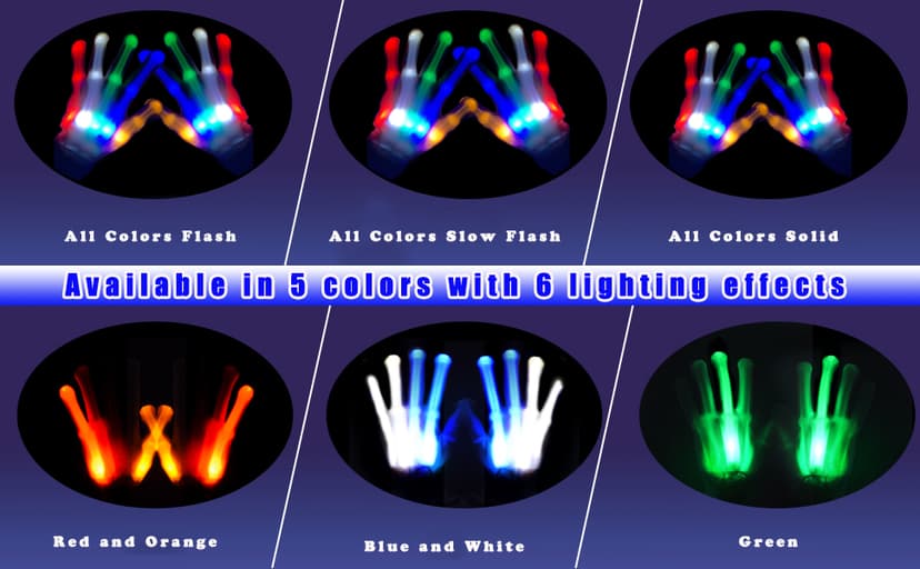 Toys for Ages 8-13 LED Gloves Toys for Boys Age 8-10 Light Up Gloves, Light Up for Kids Birthday Easter Gift Cool Fun Toys for 8-13 Year Old