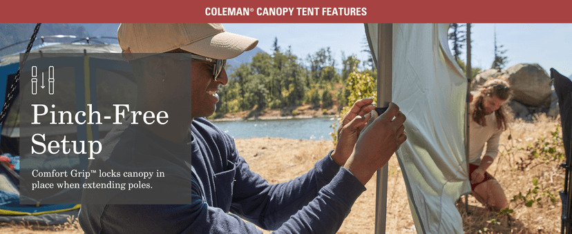 Coleman Skyshade Large Portable Sun Shelter, Easy Setup with Pre-Attached Poles, Canopy Provides Cover from Sand & Sun, Great for Beach, Park, Tailgating, Camping, Backyard & More