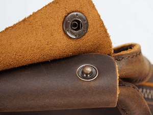 Masa Kawa Leather Briefcase for Men 17/15.6" Laptop Crossbody Shoulder Messenger Bag Business Travel Work Attache Case