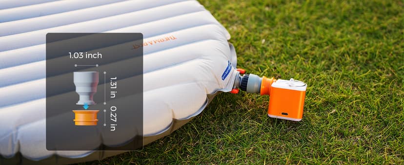 Portable Air Pump for Inflatables, 2400mAh Ultra Powerful Mini Air Mattress Pump with Camping Light, 4.5kPa Electric Air Pump Camping Gear for Pool Float, Air Mattress,Vacuum Storage Bags