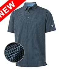 Golf Shirts for Men Dry Fit Short Sleeve Print Performance Moisture Wicking Polo Shirt