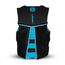 O'Brien Flex V-Back Life Jacket – Coast Guard Approved Adult Life Vest with Flex Fit Design, Lightweight Foam & Front Zip Closure for Watersports, Boating, and Jet Skiing
