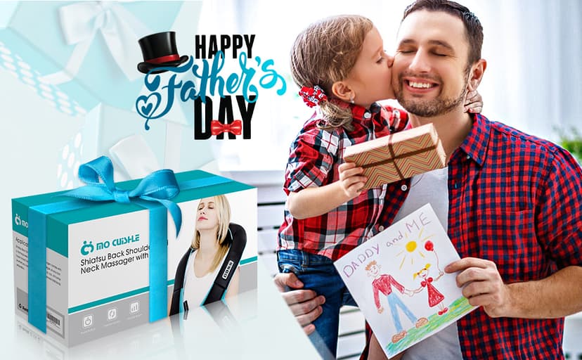 Mo Cuishle Shiatsu Neck and Shoulder Massager with Heat – Deep Kneading Massage for Relaxation – Ideal for Christmas, Mother's Day, Father's Day, Gifts for Men, Women, Mom and Dad