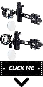 Archery Bow Sight for Compound Bows Target Hunting Single Pin or 5 Pin Bow Sight with 6X 1.75 Scope Lens Long Bar Right Hand for Quicker Sight Acquisition