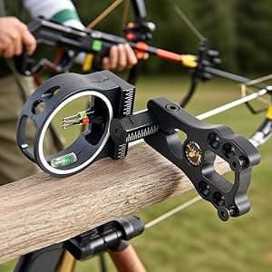 TOPOINT ARCHERY 3 Pin Bow Sight - Fiber, Brass Pin, Aluminum Machined - Right and Left Handed