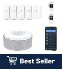WiFi Door Alarm System, Wireless DIY Smart Home Security System, with Phone APP Alert, 8 Pieces-Kit (Alarm Siren, Door Window Sensor, Remote), Work with Alexa, for House, Apartment, by tolviviov