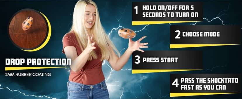 Shocktato Party game by Stormwired - The Hilariously Funny Game of Shocking Potato - Gag Gifts and Stocking Stuffers for Teens