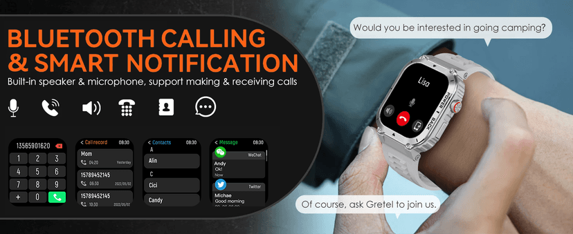 Military GPS Smart Watch for Men with Offline Map/Air Pressure/Altitude/Compass,smart Watch for Android Phones and iPhone,Waterproof Fitness Tracker with Blood Oxygen/Heart Rate/Sleep/100+ Sport Modes