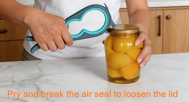 Otstar Jar Opener Bottle Opener and Can Opener for Weak hands, Seniors with Arthritis and Anyone with Low Strength, Mutil Jar Opener Get Lids Off Easily (Blue and Grey)