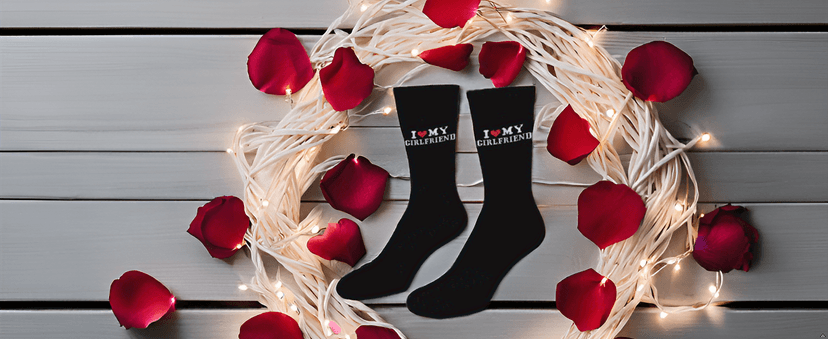Gift for Boyfriend I Love My Girlfriend Socks Christmas Anniversary Valentines Gift for Boyfriend Socks Gift for Him