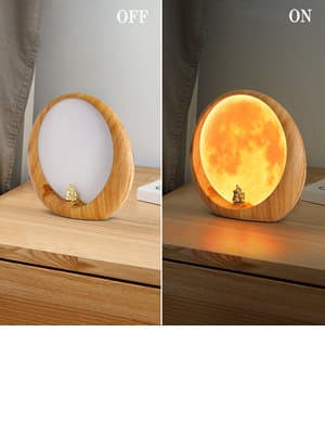 mamre Moon Lamp for Living Room, Decoration Night Light, Anniversary Valentine Gifts for Him, Mr & Mrs Signs for Wedding Table Décor, Home Gift Xmas Gift, Newlywed Couples Under The Full Moon