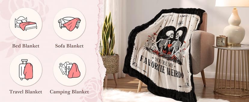 Gifts for Him Her, Wedding Anniversary Blanket for Women Men, Birthday Gifts for Boyfriend Girlfriend, I Love You Gift, Engagement, Wedding Gift for Wife, Husband, Couple, 60"X50"