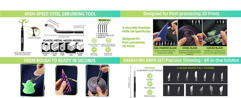 76pcs 3D Printer Tools Kit with Bag, 3D Printer Accessories includes Digital Caliper, Hygrometer, PTFE Tube Kit, Deburring Tool, Scrapers, Nozzle Cleaning, for Bambu Lab, Ender 3, FDM/SLA Printers etc