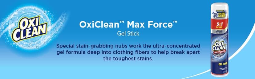 OxiClean Max Force Laundry Stain Remover Gel Stick, 6.2 fl oz