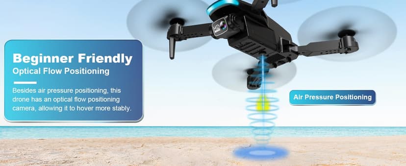 Oddire Drone with Camera - Drones for Adults, with 2 Batteries, Carrying Case, Propellers, 1080P HD Foldable Drone with Stable Hover, Trajectory Flight, Gravity Control, One Key Take Off/Land, 3D Flip