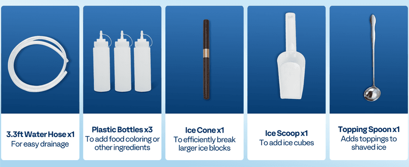VIVOHOME Commercial Ice Crusher Shaver with Four Blades, Electric Snow Cone Maker Machine, 350W Shaved Ice Machine with Safety Switch for Both Home and Commercial Use, 660lbs/hr