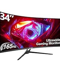 Gawfolk 27 inch Curved Gaming Monitor,144Hz/180Hz PC Monitor Full HD 1080P, Frameless 1800R Computer Display with FreeSync & Eye-Care Technology, Wall Mountable, DP, HDMI Port (Black)
