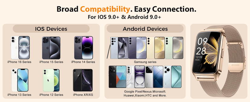 paybay Fitness Tracker Watch for Men Women, Activity Tracker for iPhone and Android with Step Counter, Calorie, Sleep Monitor, 110+ Sports Modes, IP68 Waterproof Smartwatch (Minimalist, Gold, 1.57)