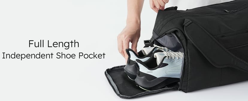 kookoomia Gym Bag for Men with Shoes Compartment and Wet Pocket Convertible Duffle Bag and Gym Backpack Waterproof Sports Bags for Men with 2 Bottle Holders Multipurpose Weekender Overnight Bag -Black