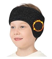 Lauzq Winter Fleece Ear Warmers Muffs Headband for Men Women Kids Ski Running Cycling