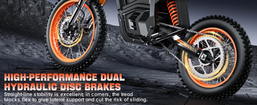 Malzahar Electric Dirt Bike for Teens Adults, 3500W, 40MPH & 60 Miles Electric Motorcycle, 48V/23.4AH Removable Battery, Hydraulic Brakes & Full Suspension, Mountain Off-Road E Dirt Bike for Age 13+