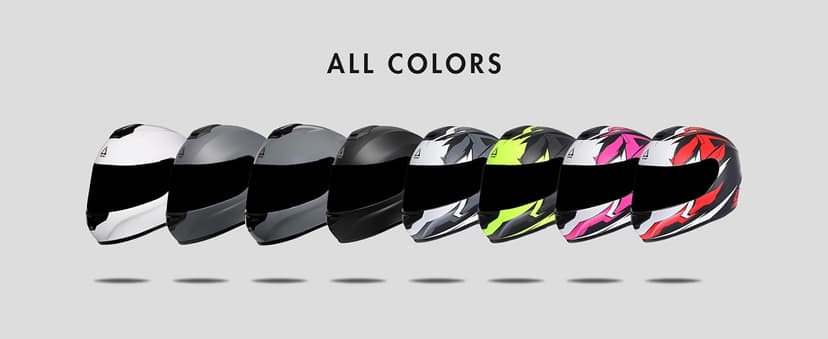 TRIANGLE Full Face Motorcycle Helmet DOT Approved, Street Bike Racing Helmet for Men Women with Tinted & Clear Visors & Carrying Bag