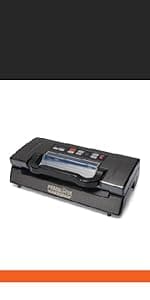 15” Commercial Grade Vacuum Sealer – User Friendly for Food Preservation & Sous Vide, 28” Vacuum Pressure – Features Auto Cooling System, Smart Heat Technology, Built-In Vacuum Bag Storage