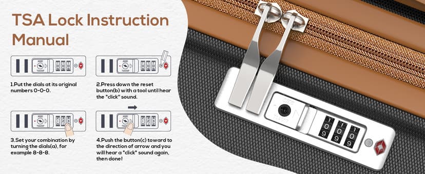 Melalenia Luggage Sets 7 Piece Suitcase Set, Hard Shell Carry on Luggage Travel Suitcases with Spinner Wheels and TSA Lock, Lightweight Luggage Set for Women, Black Brown