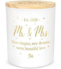 TEEZWONDER Anniversary Wedding Gifts for Women Men - Long Lasting Vanilla Lavender Candle 10 Oz - Birthday Romantic Gifts for Him Her, Girlfriend Boyfriend Birthday Gift Ideas, Gift for Husband Wife