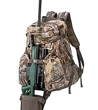 BLISSWILL Large Hunting Backpack with padded weapon for Bow Rifle Hunting Gear Accessories 40L(New leaf camouflage)